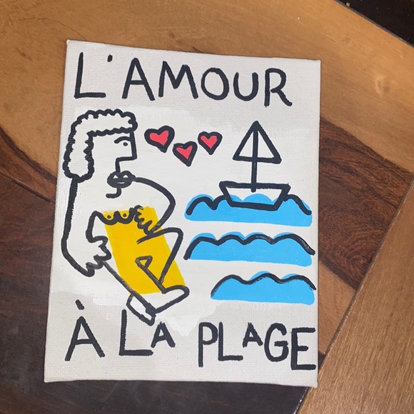 LOVE AT THE BEACH ~ HAND PAINTED | SUPPORT A LOCAL ARTIST - Picture 3 of 3